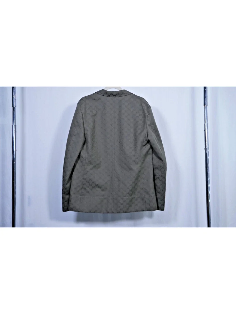Gucci GG Monogram Canvas Blazer Olive Made in Italy Men's Size US 40R